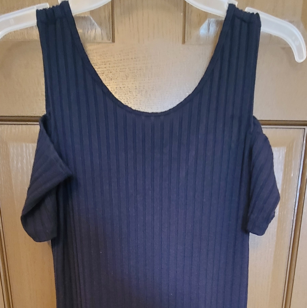 GREAT FOR BACK TO SCHOOL. New with tags Black Cold shoulder dress